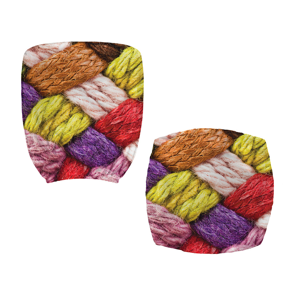 Colorful Wool Yarns Print Office Chair Cover
