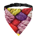 Colorful Wool Yarns Print Over The Collar Dog Bandana
