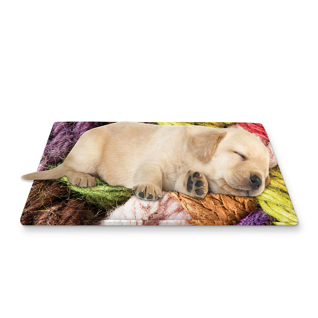 Colorful Wool Yarns Print Pet Cooling Mat Cover