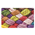 Colorful Wool Yarns Print Polyester Doormat