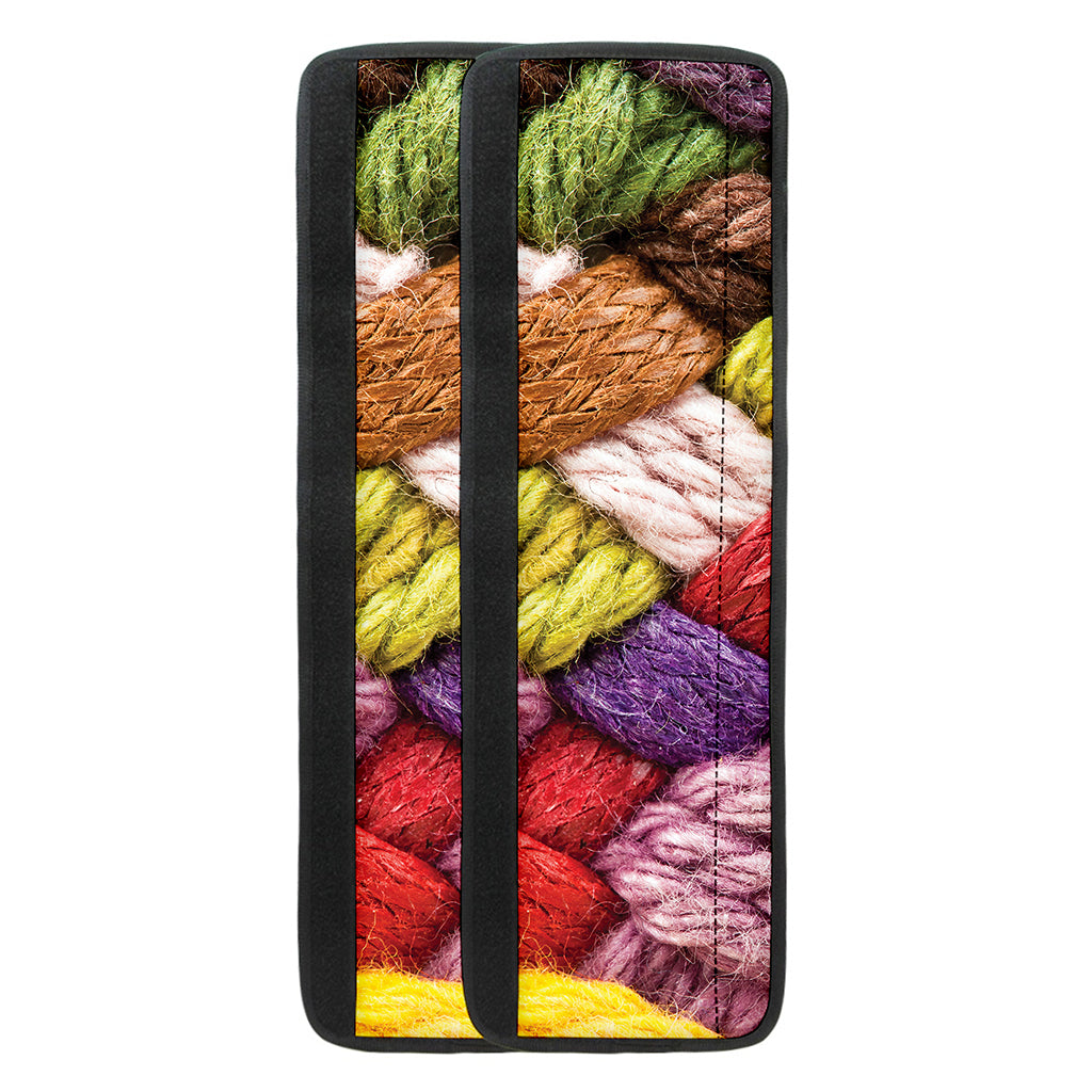 Colorful Wool Yarns Print Refrigerator Handle Covers