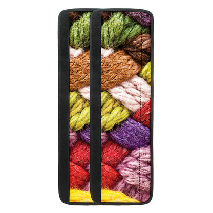 Colorful Wool Yarns Print Refrigerator Handle Covers