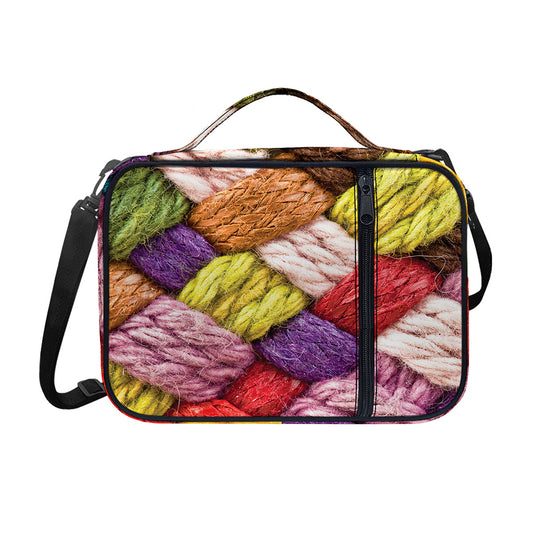 Colorful Wool Yarns Print Shoulder Strap Bible Bag