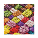 Colorful Wool Yarns Print Silk Bandana