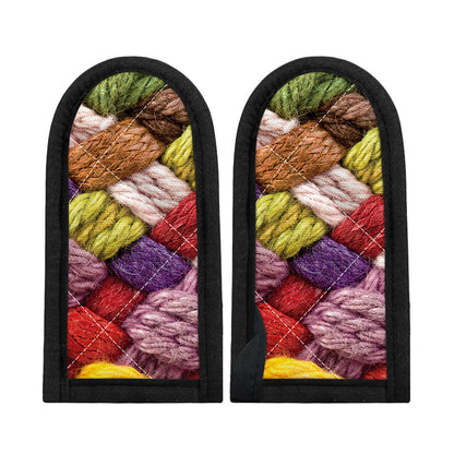 Colorful Wool Yarns Print Skillet Handle Cover