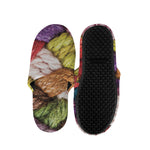 Colorful Wool Yarns Print Slippers