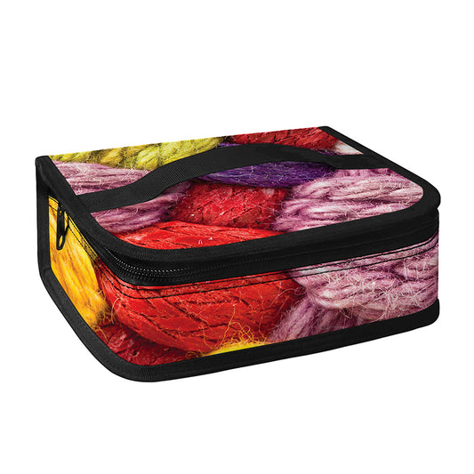 Colorful Wool Yarns Print Small Lunch Bag