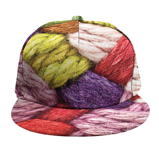 Colorful Wool Yarns Print Snapback Cap