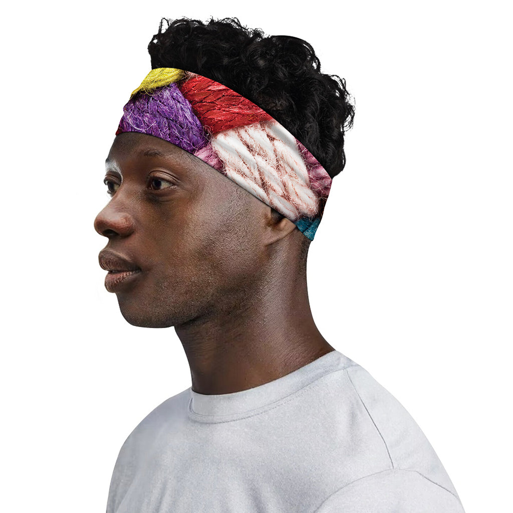 Colorful Wool Yarns Print Sports Headband