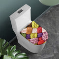 Colorful Wool Yarns Print Toilet Lid Cover