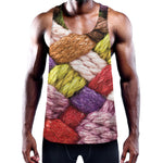 Colorful Wool Yarns Print Training Tank Top