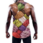 Colorful Wool Yarns Print Training Tank Top