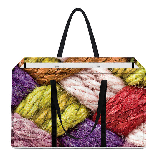 Colorful Wool Yarns Print Utility Tote Bag