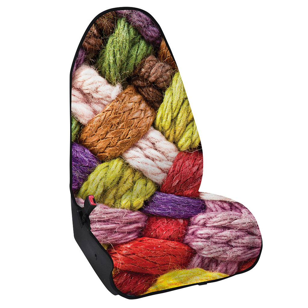 Colorful Wool Yarns Print Waterproof Car Seat Cover