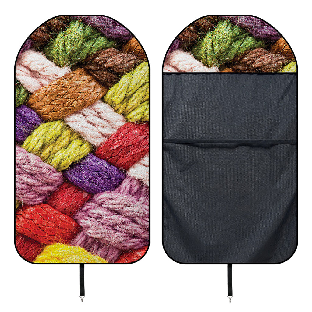 Colorful Wool Yarns Print Waterproof Car Seat Cover