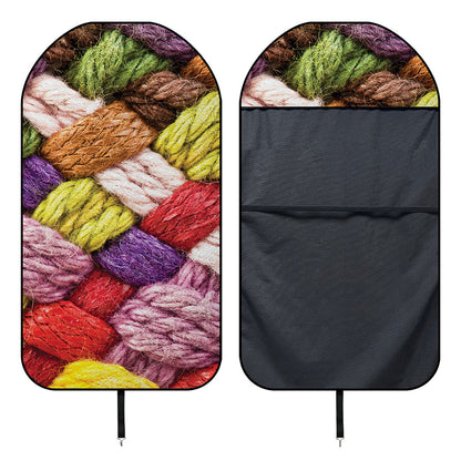 Colorful Wool Yarns Print Waterproof Car Seat Cover