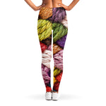 Colorful Wool Yarns Print Women's Leggings