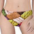 Colorful Wool Yarns Print Women's Thong