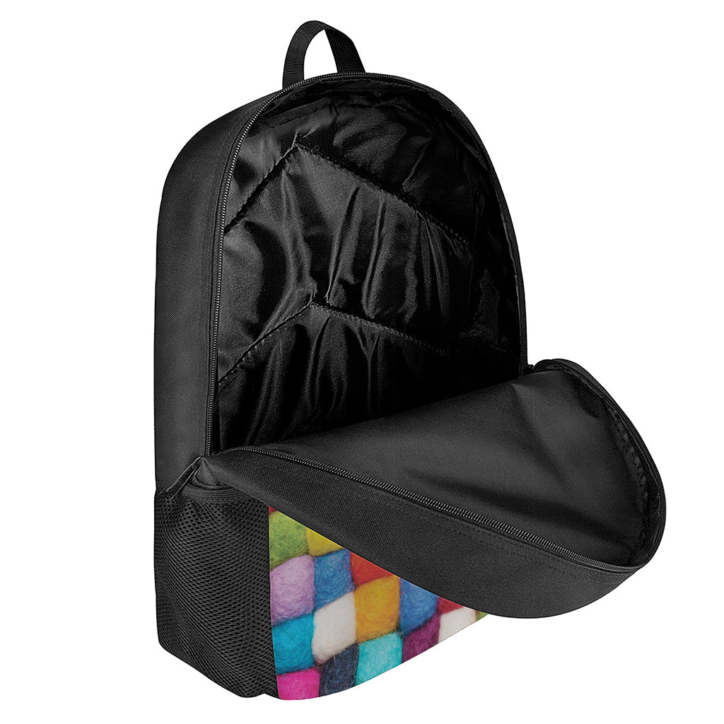 Colorful Yarn Balls Print 17 Inch Backpack