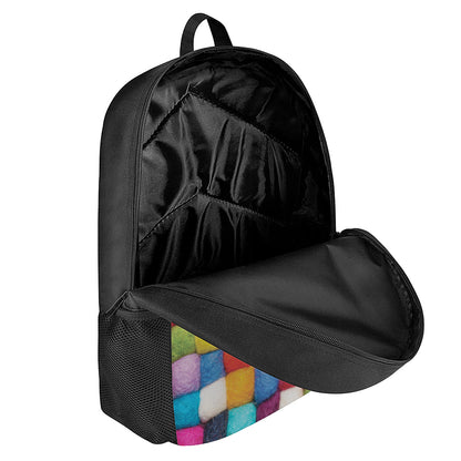 Colorful Yarn Balls Print 17 Inch Backpack