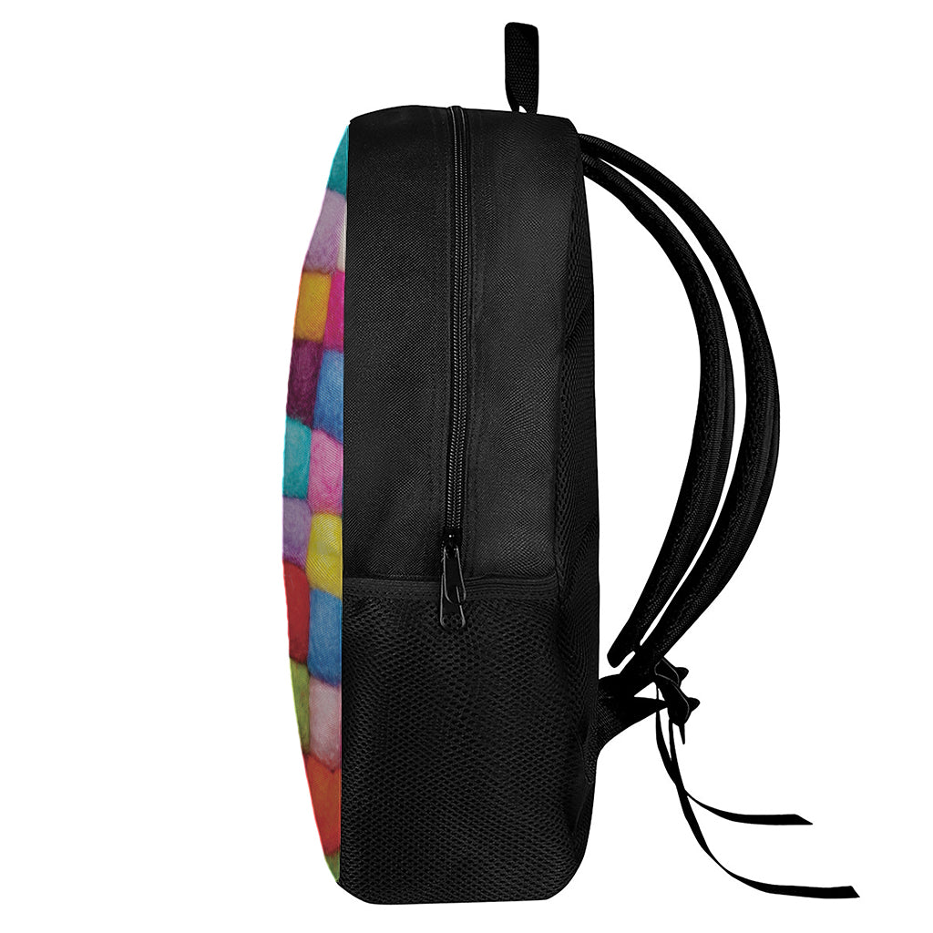 Colorful Yarn Balls Print 17 Inch Backpack