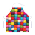 Colorful Yarn Balls Print Adjustable Apron