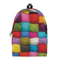 Colorful Yarn Balls Print School Backpack