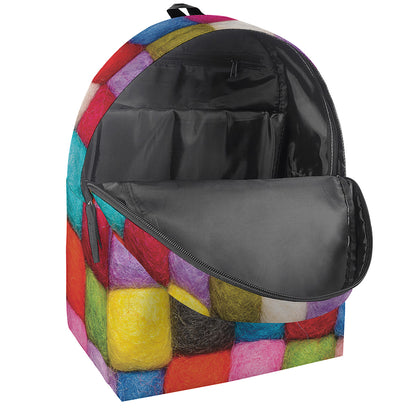 Colorful Yarn Balls Print Backpack