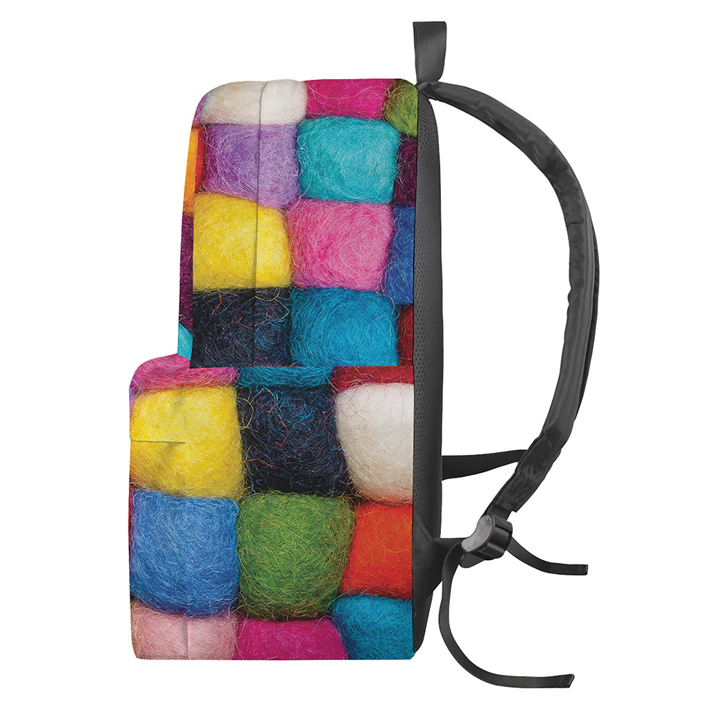 Colorful Yarn Balls Print Backpack