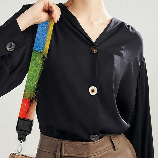 Colorful Yarn Balls Print Bag Strap
