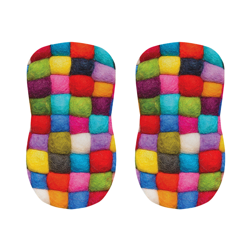 Colorful Yarn Balls Print Bar Stool Covers