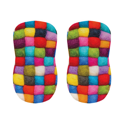 Colorful Yarn Balls Print Bar Stool Covers