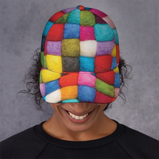 Colorful Yarn Balls Print Baseball Cap