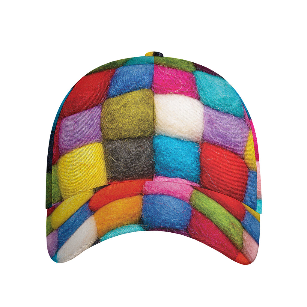 Colorful Yarn Balls Print Baseball Cap