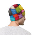 Colorful Yarn Balls Print Beanie