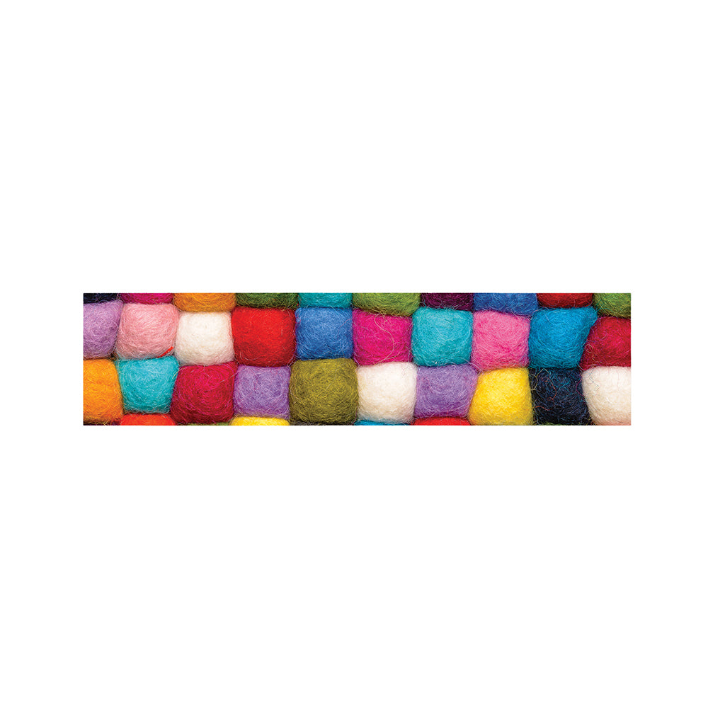 Colorful Yarn Balls Print Bed Runner