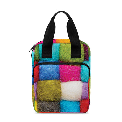 Colorful Yarn Balls Print Bible Tote Bag
