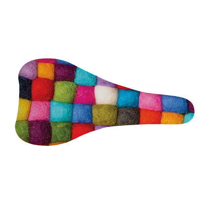 Colorful Yarn Balls Print Bicycle Seat Cover