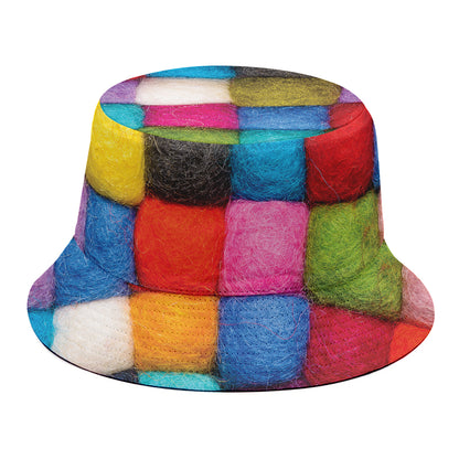 Colorful Yarn Balls Print Bucket Hat