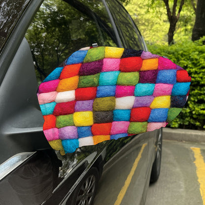 Colorful Yarn Balls Print Car Side Mirror Covers
