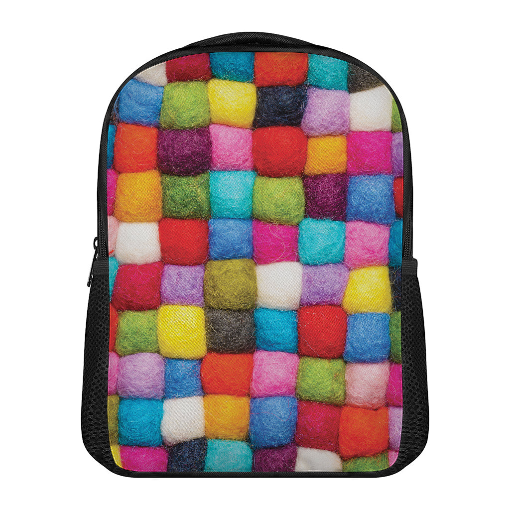 Colorful Yarn Balls Print Casual Backpack