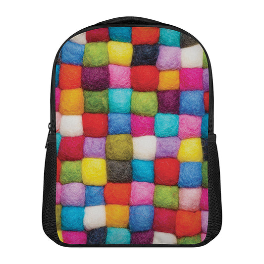 Colorful Yarn Balls Print Casual Backpack