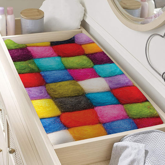 Colorful Yarn Balls Print Changing Pad Cover