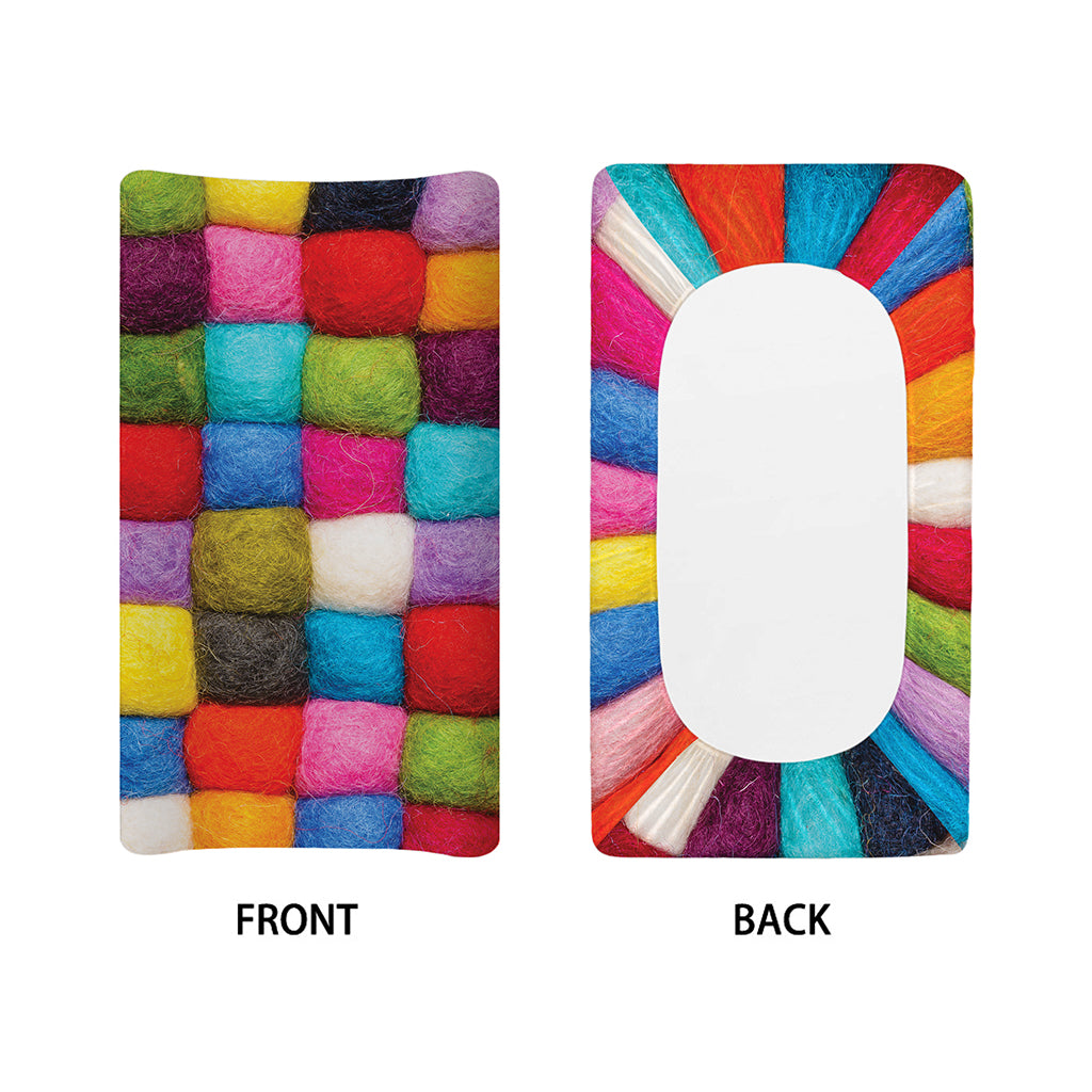 Colorful Yarn Balls Print Changing Pad Cover