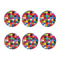 Colorful Yarn Balls Print Coaster Set