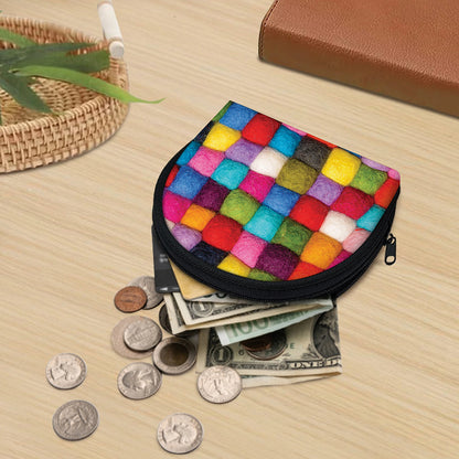 Colorful Yarn Balls Print Coin Purse