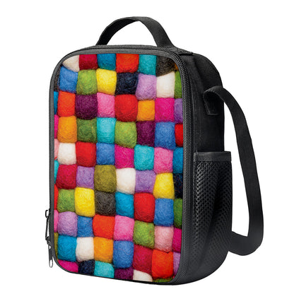 Colorful Yarn Balls Print Crossbody Lunch Bag