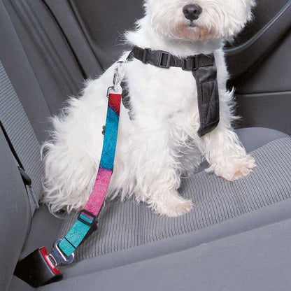 Colorful Yarn Balls Print Dog Seat Belt