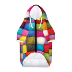 Colorful Yarn Balls Print Dog Zip Up Hoodie