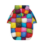 Colorful Yarn Balls Print Dog Zip Up Hoodie